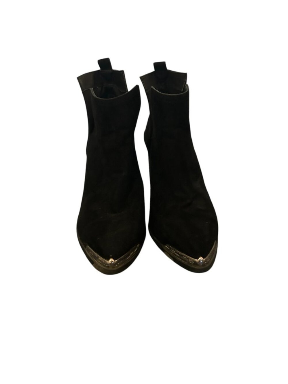 Mossimo Supply Co. Black Ankle Booties with Silver Toe Accent - Picture 11 of 11